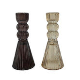 Decoris Glass Candleholder 15cm (2 Assorted)